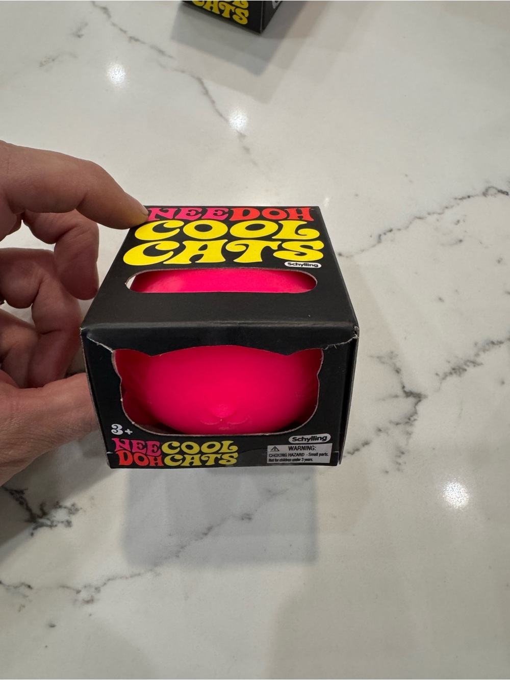 NeeDoh Neon Pink Cool Cats Figure in Box